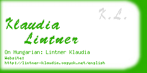 klaudia lintner business card